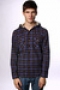 Рубашка Ezekiel Zurich Hooded Flannel Dark Charcoal Blue